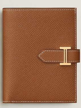 HERMES Bearn Wallet Epsom Calfskin Gold